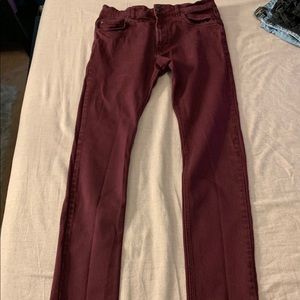 Men’s Maroon Skinny Jeans